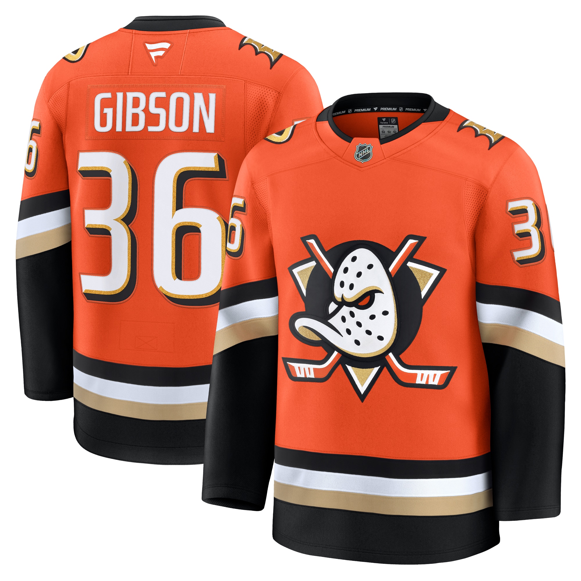 anaheim ducks fanatics branded home premium jersey – orange – john gibson – mens – Toronto Maple Leafs Jerseys and Headwear Collection