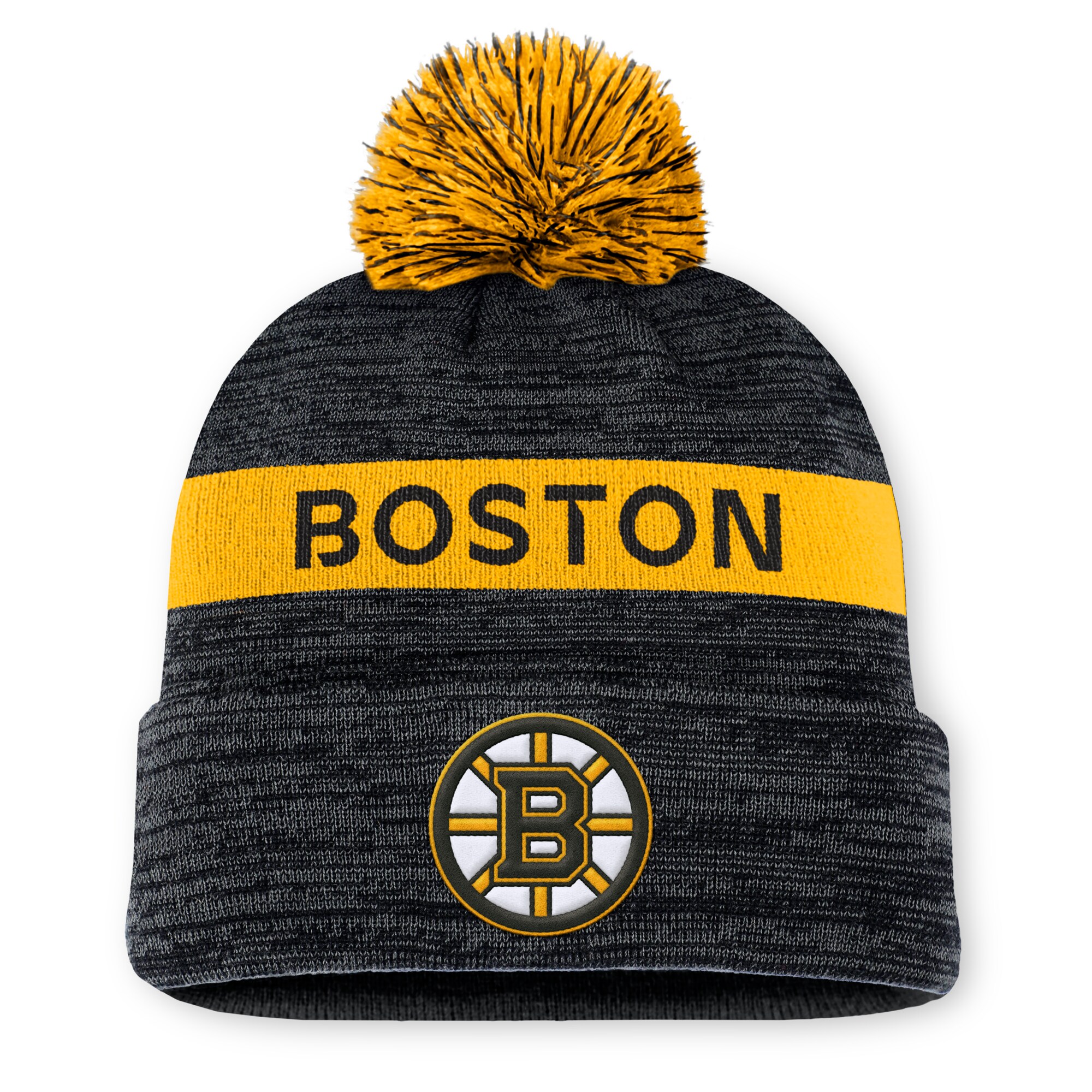 boston bruins authentic pro rink beanie cuff with pom – Toronto Maple Leafs Jerseys and Headwear Collection
