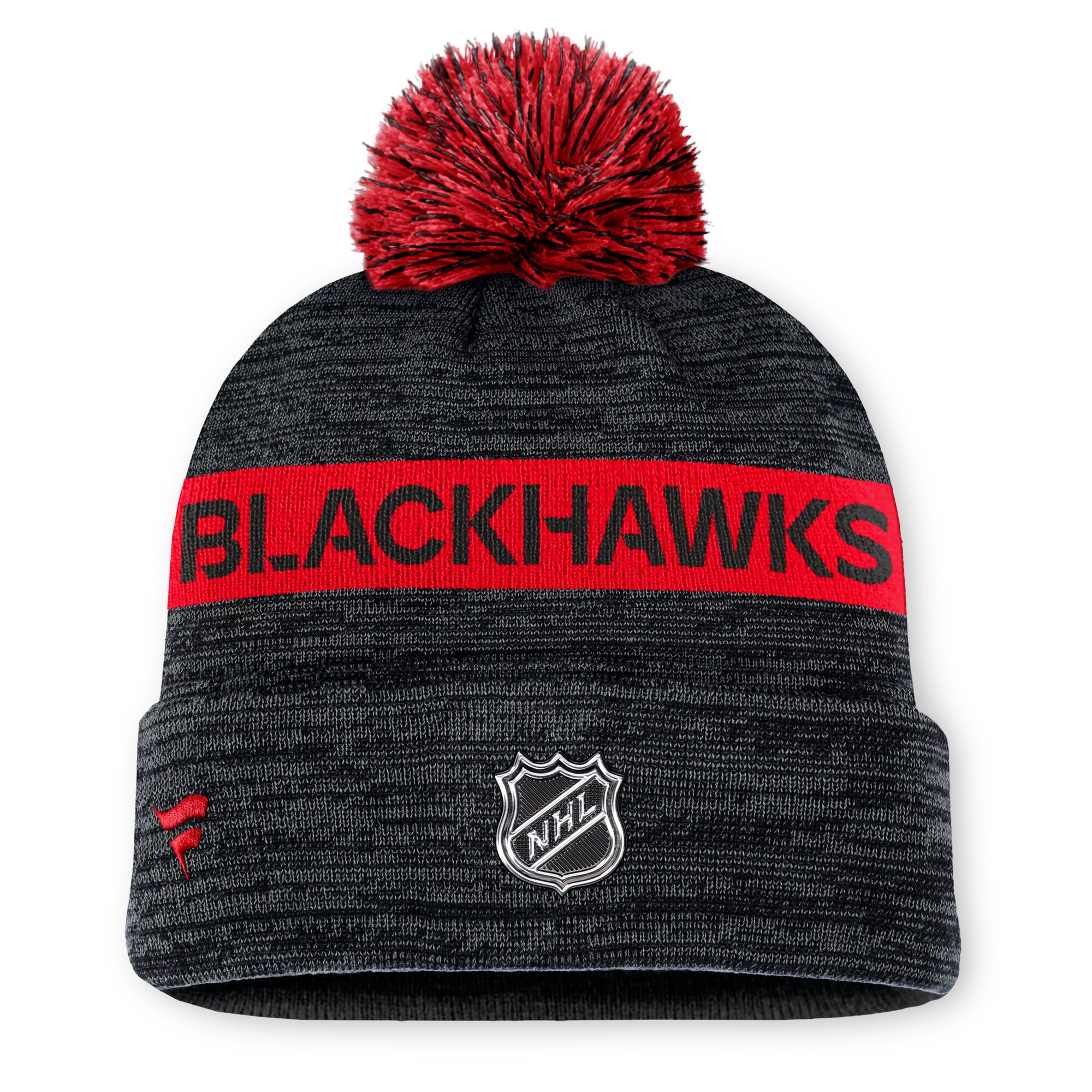 chicago blackhawks authentic pro rink beanie cuff with pom – Toronto Maple Leafs Jerseys and Headwear Collection