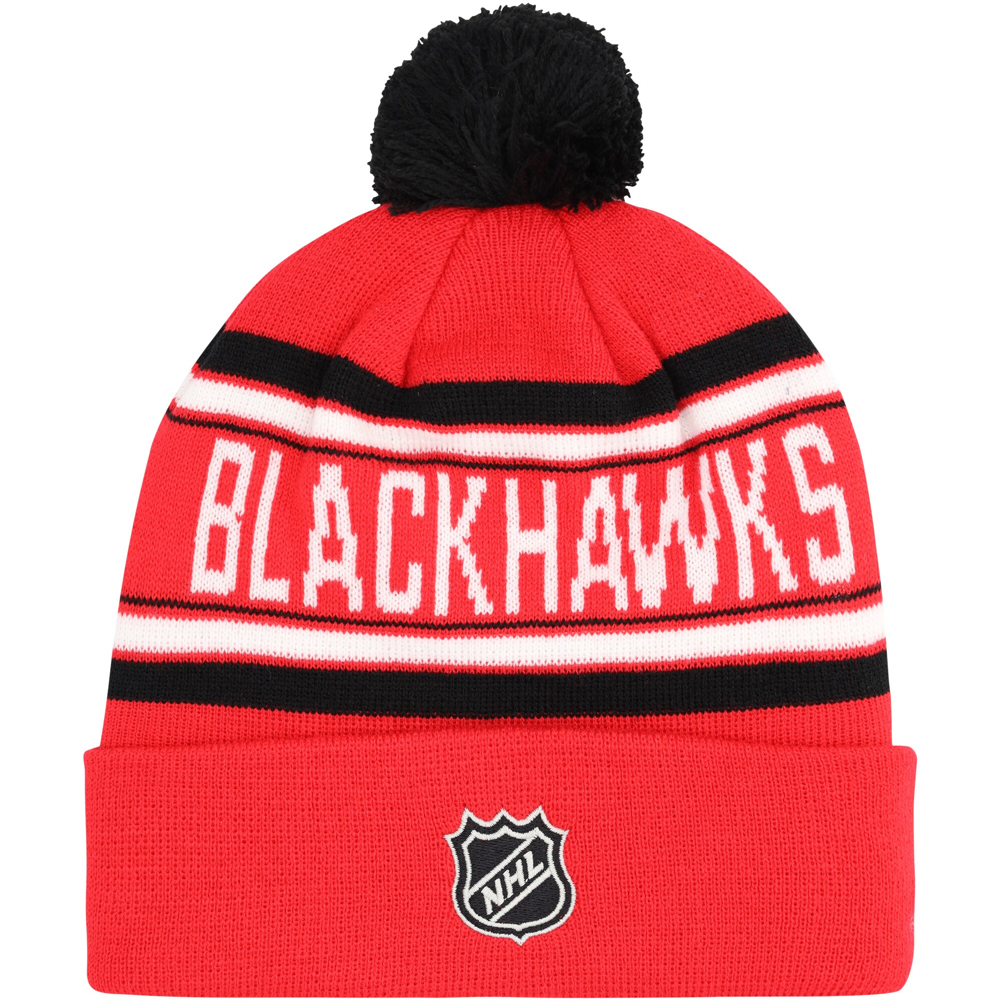 chicago blackhawks wordmark pom knit hat – youth – Toronto Maple Leafs Jerseys and Headwear Collection