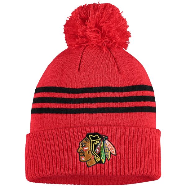 men8217s adidas navy chicago blackhawks locker room three stripe cuffed knit hat with pom – Toronto Maple Leafs Jerseys and Headwear Collection