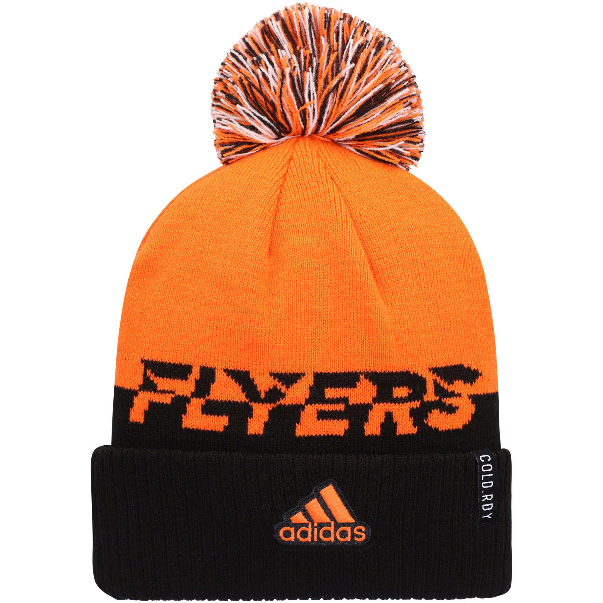 men8217s adidas orangeblack philadelphia flyers cold.rdy cuffed knit hat with pom – Toronto Maple Leafs Jerseys and Headwear Collection
