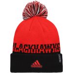 men8217s adidas redblack chicago blackhawks cold.rdy cuffed knit hat with pom – Toronto Maple Leafs Jerseys and Headwear Collection