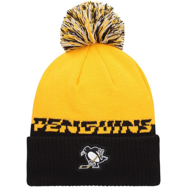 men8217s adidas yellowblack pittsburgh penguins cold.rdy cuffed knit hat with pom – Toronto Maple Leafs Jerseys and Headwear Collection