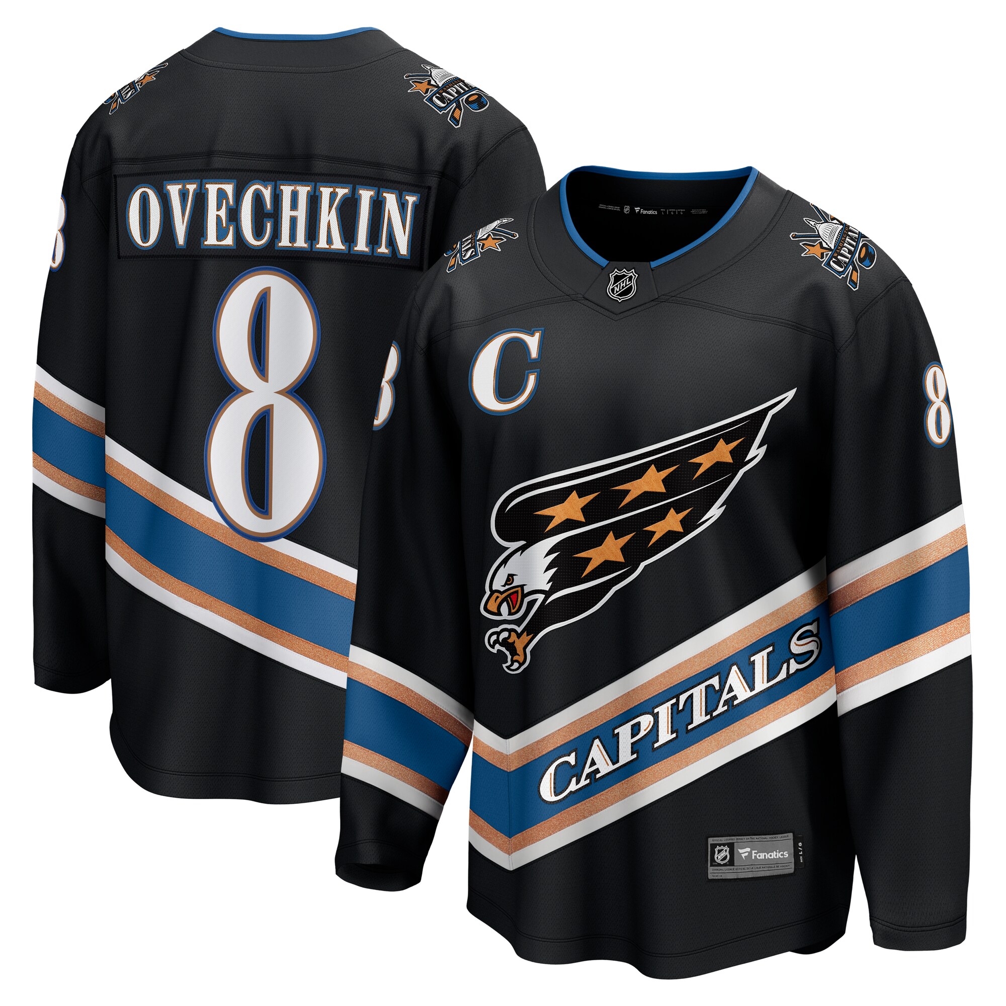 men8217s fanatics alexander ovechkin black washington capitals alternate 50th anniversary premier breakaway player jersey – Toronto Maple Leafs Jerseys and Headwear Collection