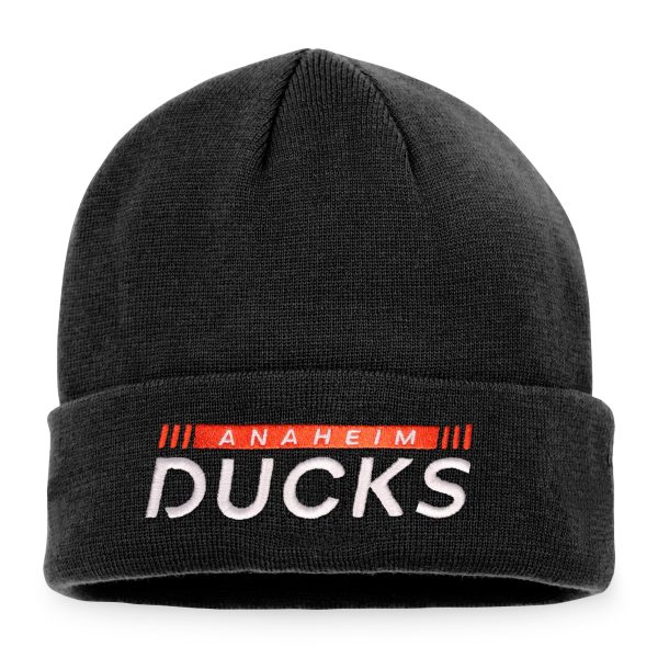 men8217s fanatics black anaheim ducks authentic pro rink cuffed knit hat – Toronto Maple Leafs Jerseys and Headwear Collection
