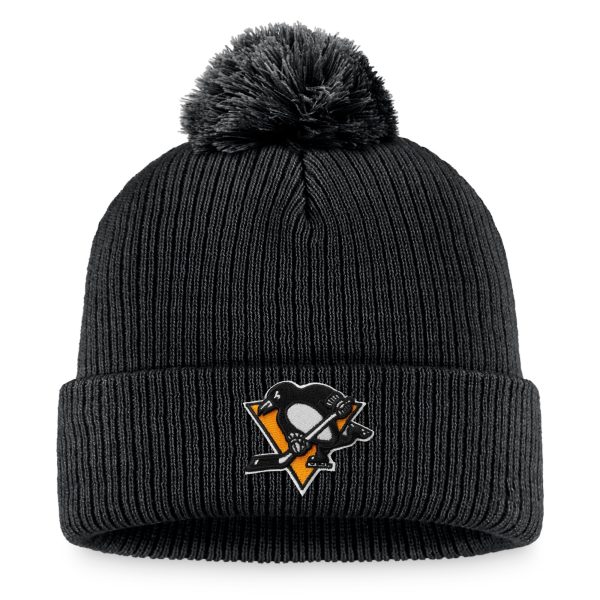 men8217s fanatics black pittsburgh penguins core primary logo cuffed knit hat with pom – Toronto Maple Leafs Jerseys and Headwear Collection