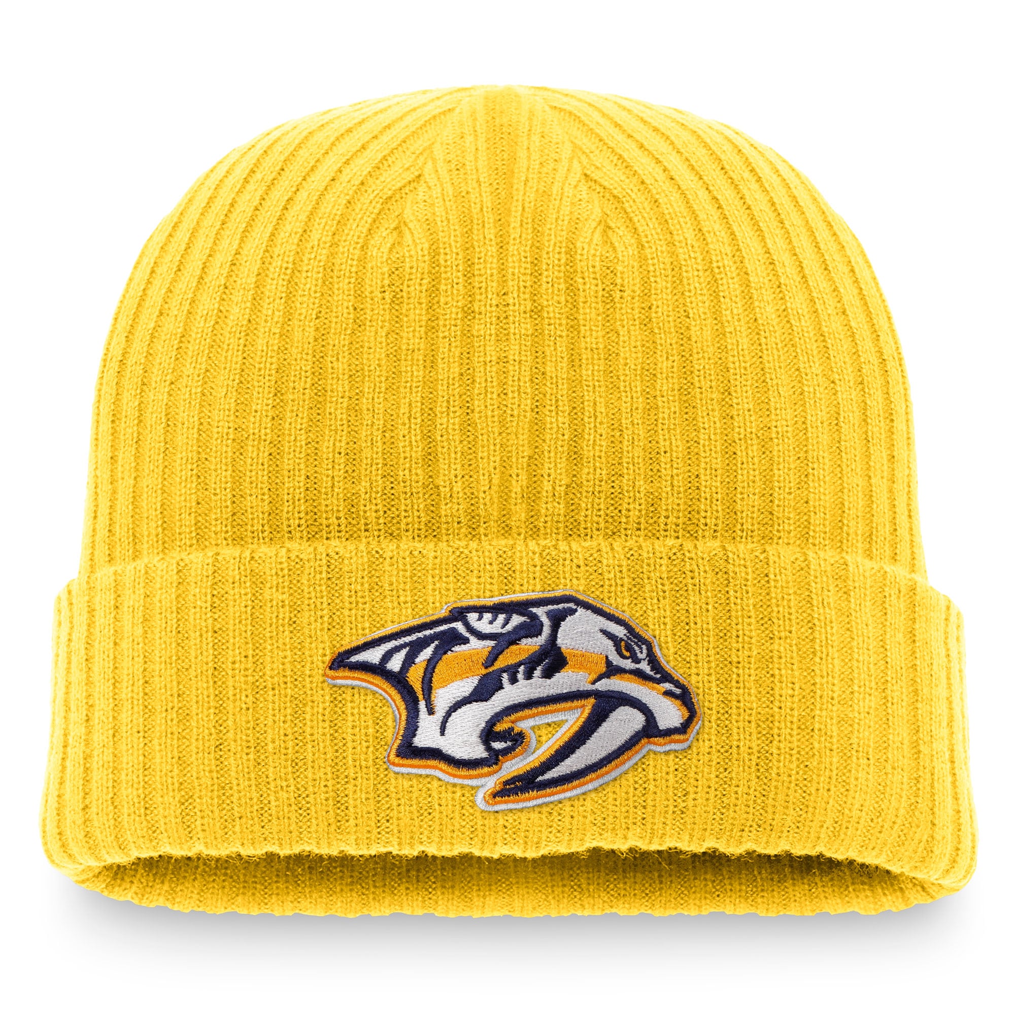 men8217s fanatics gold nashville predators core primary logo cuffed knit hat – Toronto Maple Leafs Jerseys and Headwear Collection