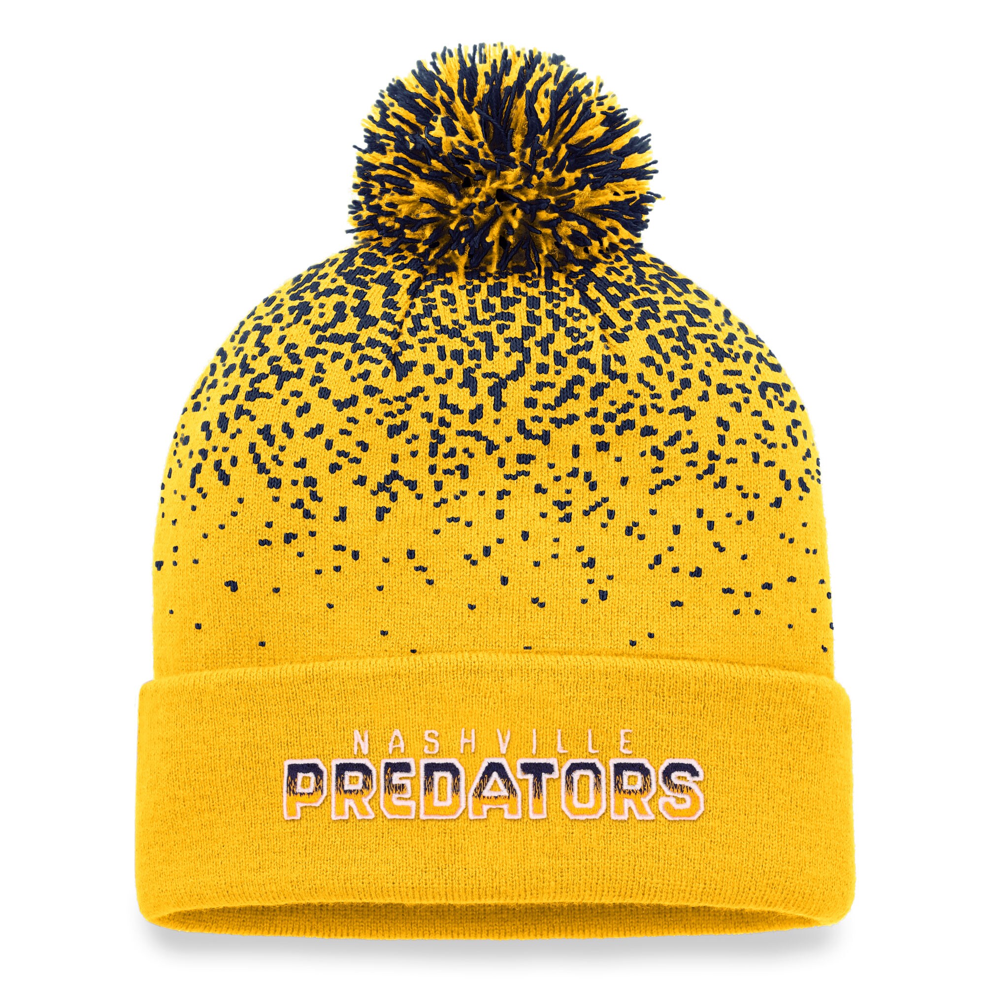 men8217s fanatics gold nashville predators iconic gradient cuffed knit hat with pom – Toronto Maple Leafs Jerseys and Headwear Collection