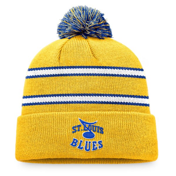 men8217s fanatics gold st. louis blues cuffed knit hat with pom – Toronto Maple Leafs Jerseys and Headwear Collection