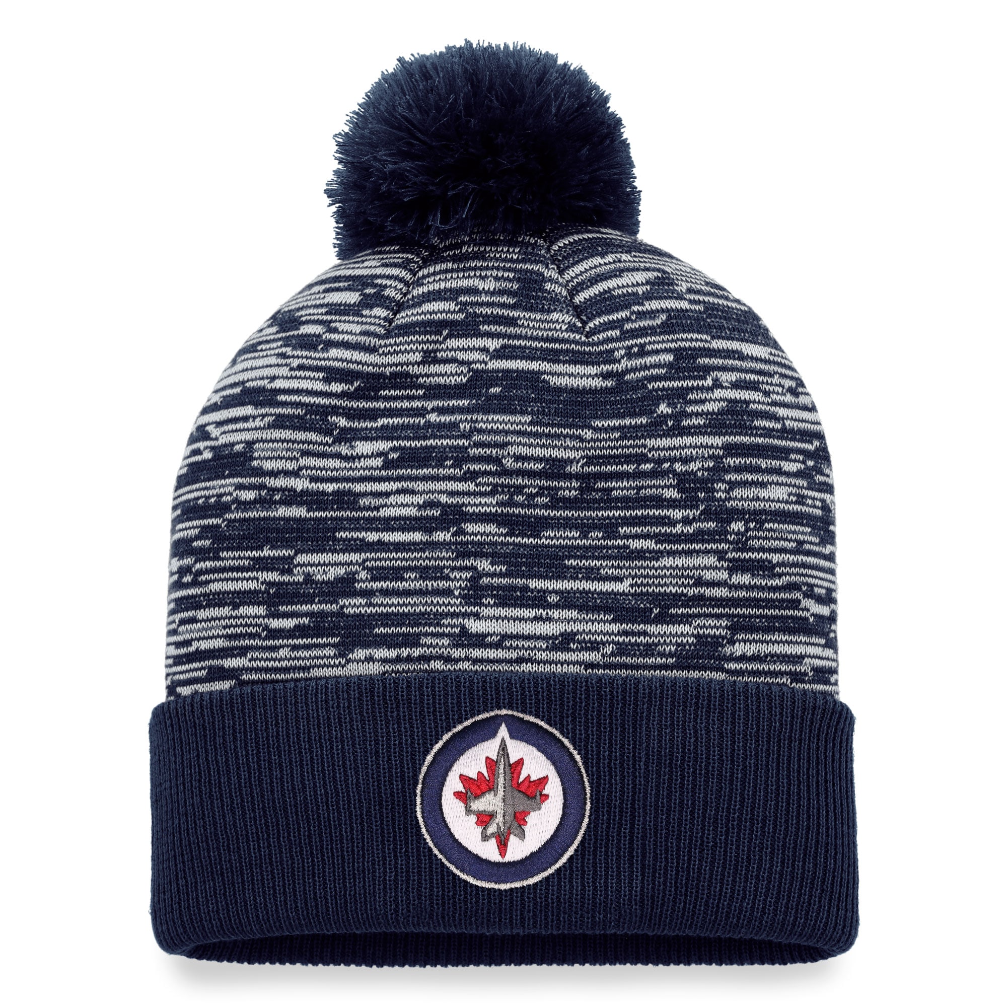 men8217s fanatics navy winnipeg jets defender cuffed knit hat with pom – Toronto Maple Leafs Jerseys and Headwear Collection