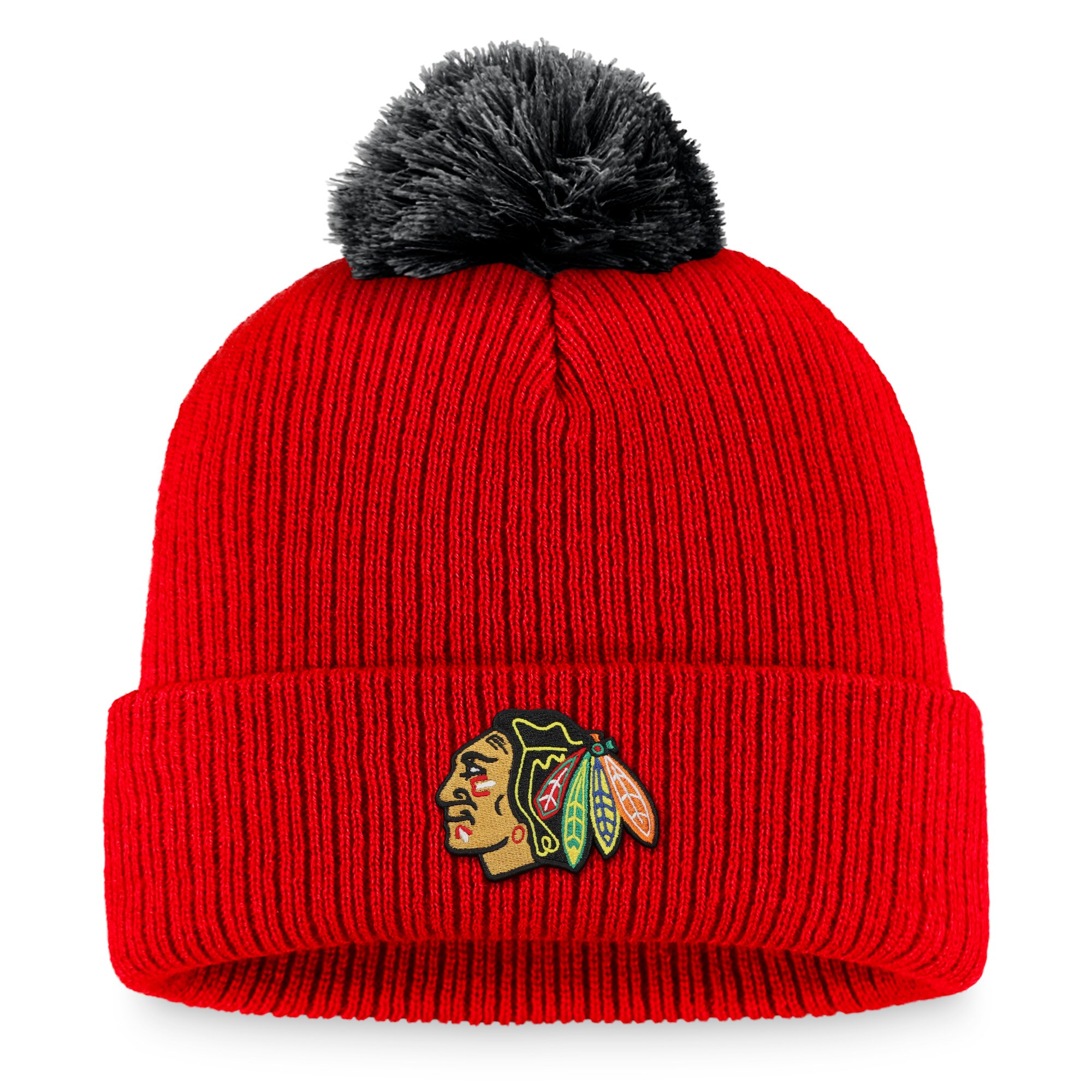 men8217s fanatics red chicago blackhawks team cuffed knit hat with pom – Toronto Maple Leafs Jerseys and Headwear Collection