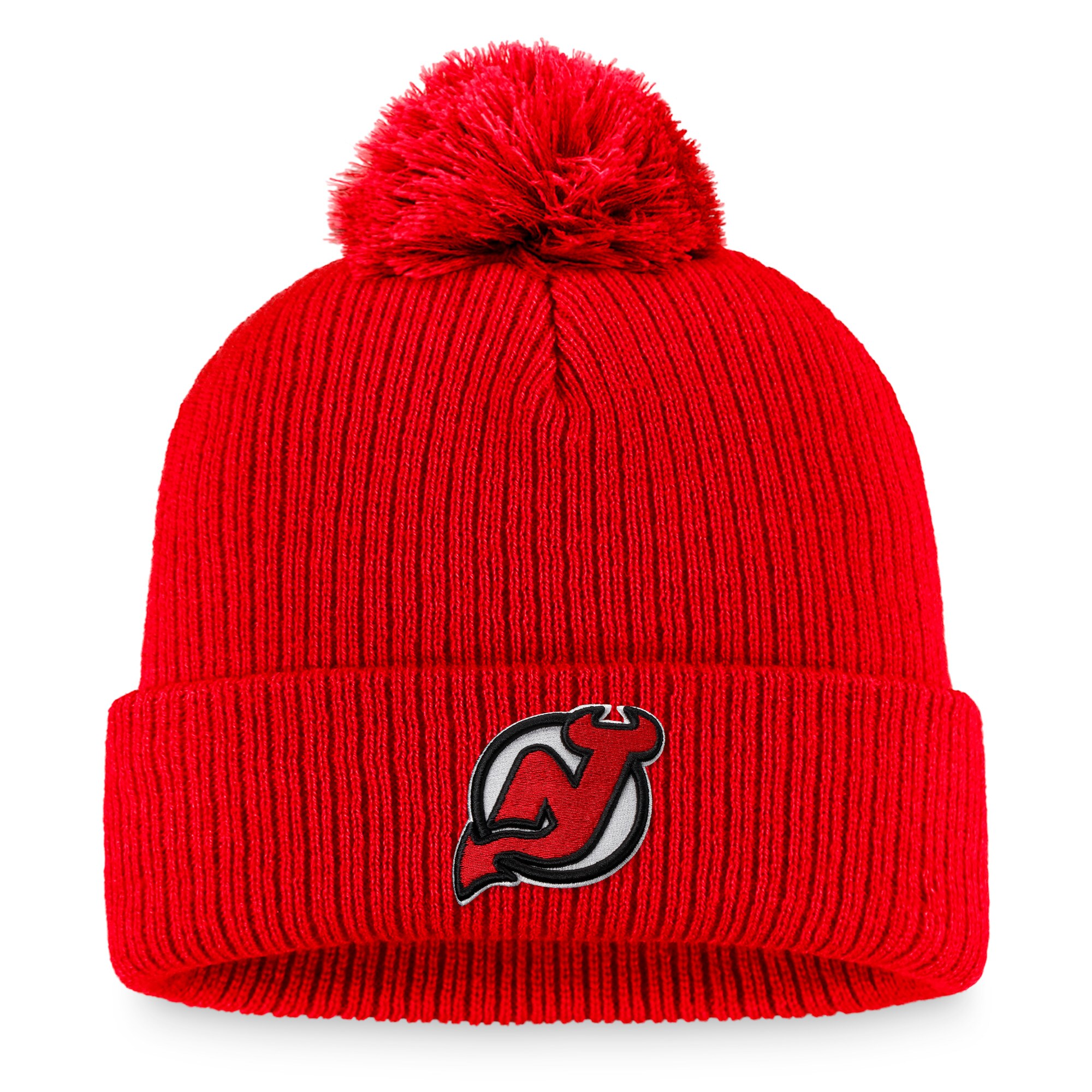 men8217s fanatics red new jersey devils core primary logo cuffed knit hat with pom – Toronto Maple Leafs Jerseys and Headwear Collection