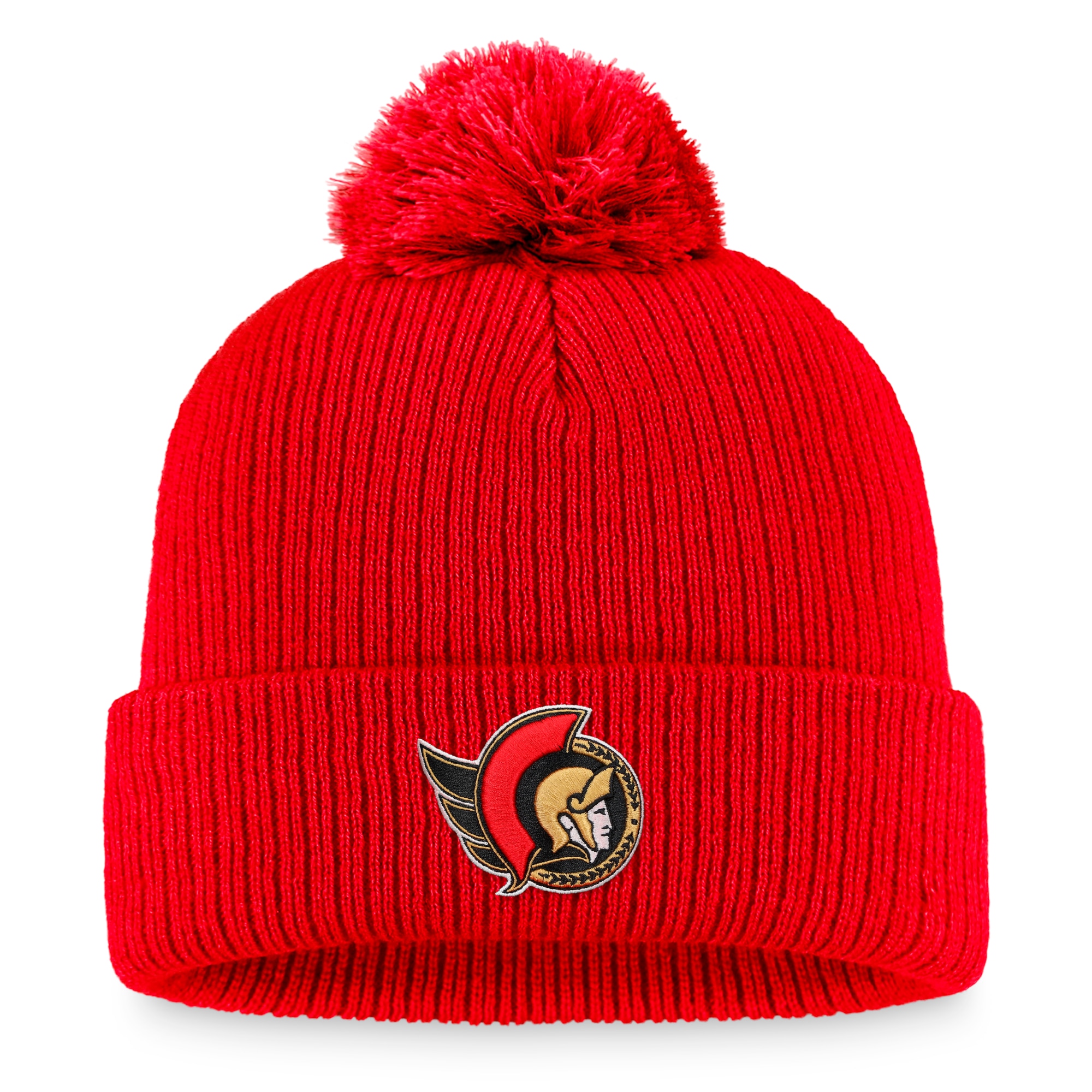 men8217s fanatics red ottawa senators core primary logo cuffed knit hat with pom – Toronto Maple Leafs Jerseys and Headwear Collection