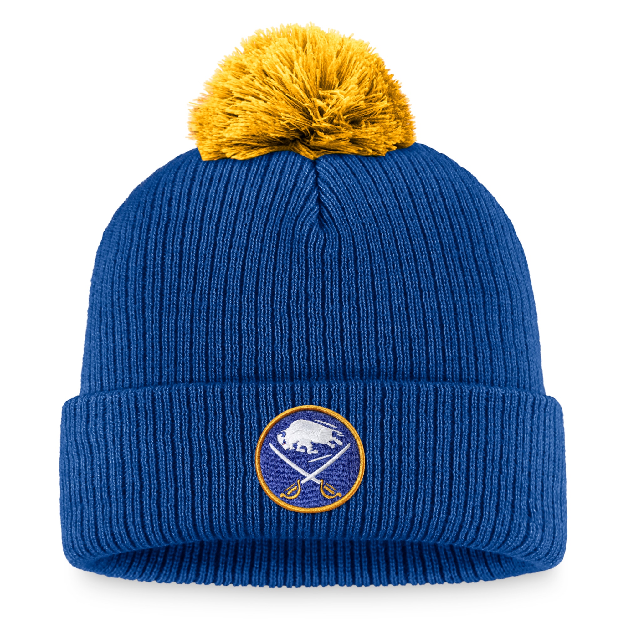 men8217s fanatics royal buffalo sabres team cuffed knit hat with pom – Toronto Maple Leafs Jerseys and Headwear Collection