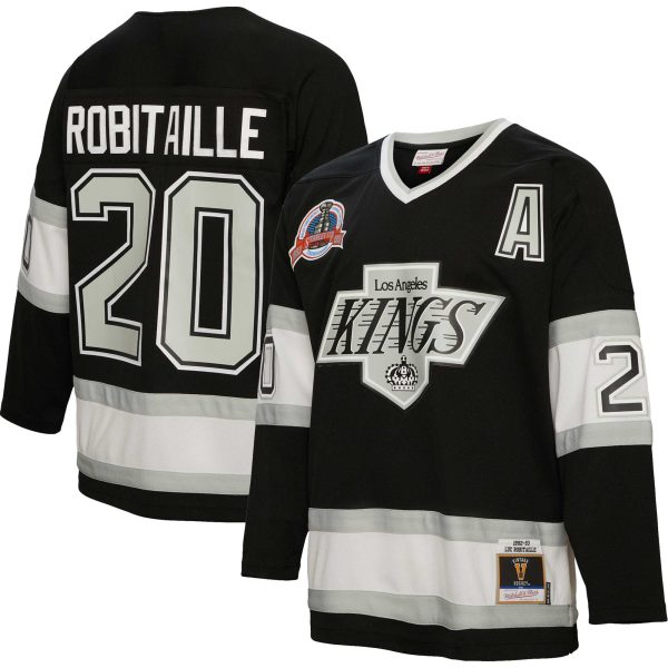 men8217s mitchell amp ness luc robitaille black los angeles kings alternate captain patch 199293 blue line player jersey – Toronto Maple Leafs Jerseys and Headwear Collection