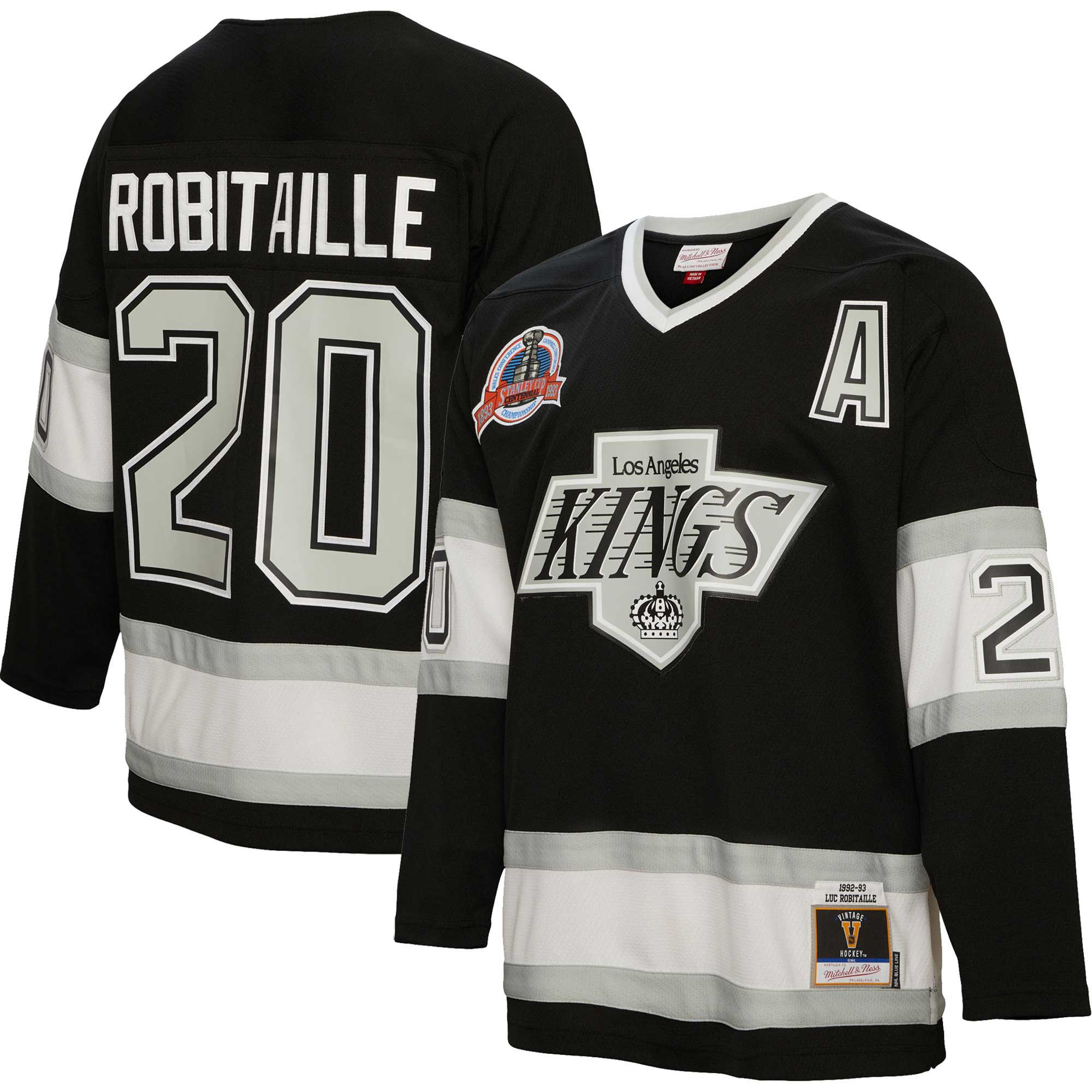 men8217s mitchell amp ness luc robitaille black los angeles kings alternate captain patch 199293 blue line player jersey – Toronto Maple Leafs Jerseys and Headwear Collection