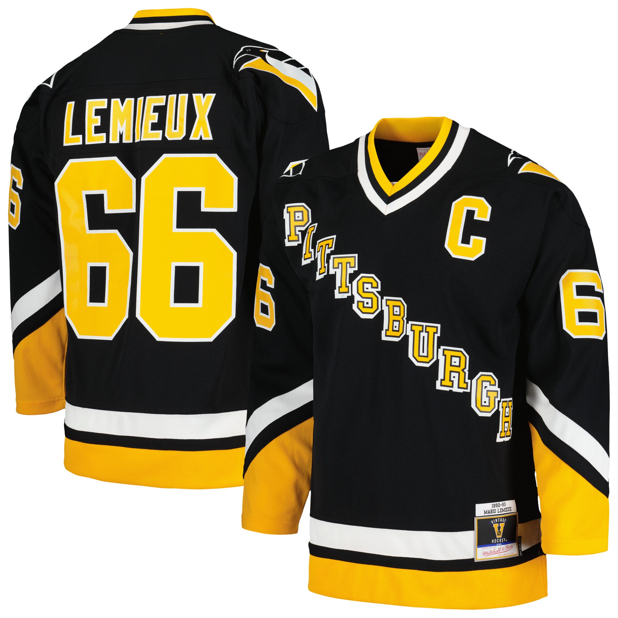 men8217s mitchell amp ness mario lemieux black pittsburgh penguins 199293 blue line player jersey – Toronto Maple Leafs Jerseys and Headwear Collection