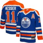 men8217s mitchell amp ness mark messier royal edmonton oilers alternate captain patch 198687 blue line player jersey – Toronto Maple Leafs Jerseys and Headwear Collection