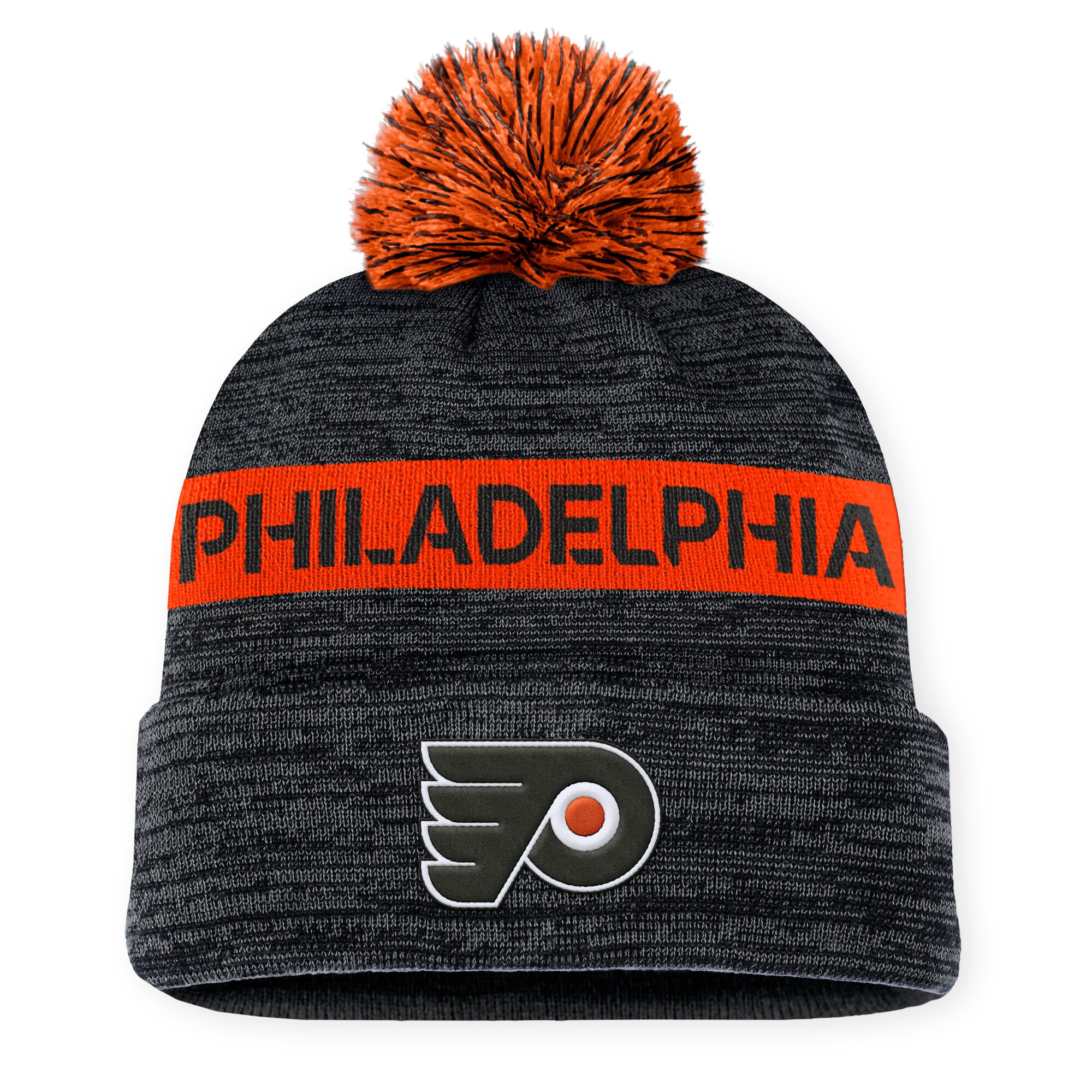 philadelphia flyers authentic pro rink beanie cuff with pom – Toronto Maple Leafs Jerseys and Headwear Collection