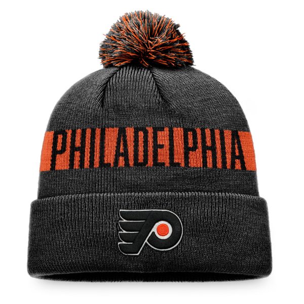 philadelphia flyers fundamental beanie cuff with pom – Toronto Maple Leafs Jerseys and Headwear Collection