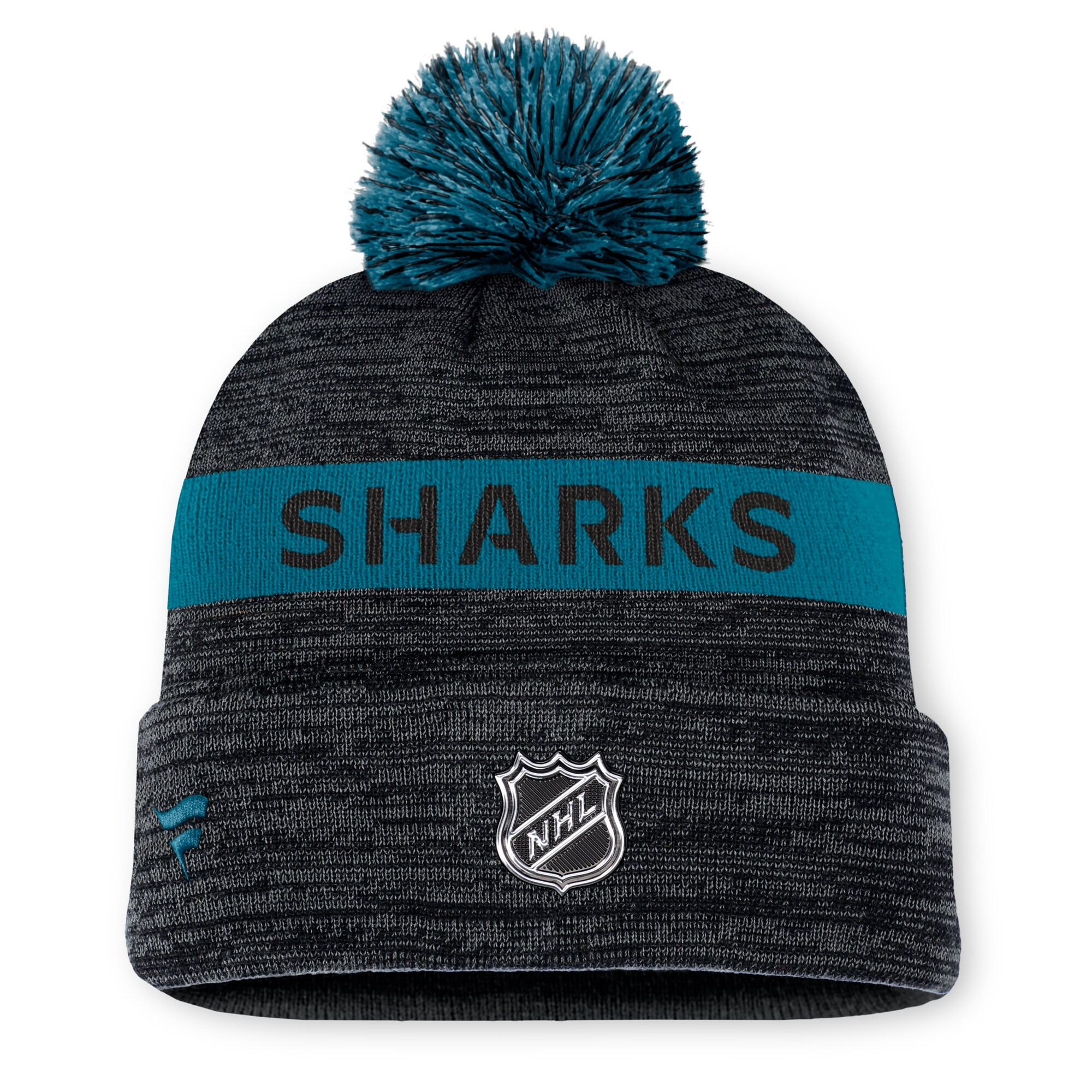 san jose sharks authentic pro rink beanie cuff with pom – Toronto Maple Leafs Jerseys and Headwear Collection