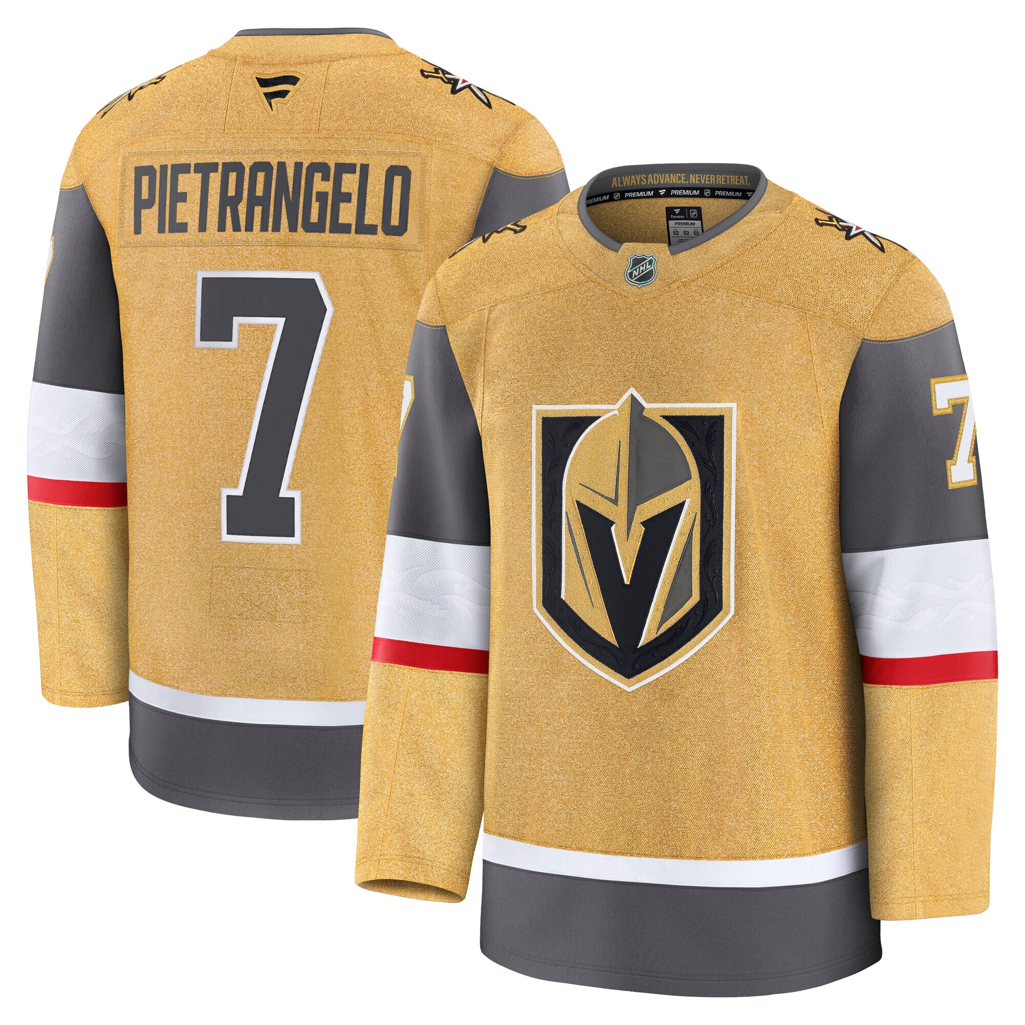 vegas golden knights fanatics branded home premium jersey – gold – alex pietrangelo – mens – Toronto Maple Leafs Jerseys and Headwear Collection