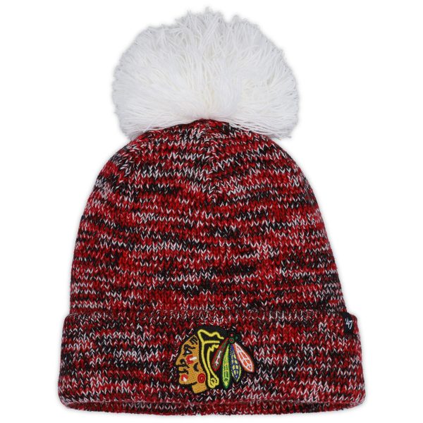 women8217s 821747 black chicago blackhawks triple cross cuffed knit hat with pom – Toronto Maple Leafs Jerseys and Headwear Collection