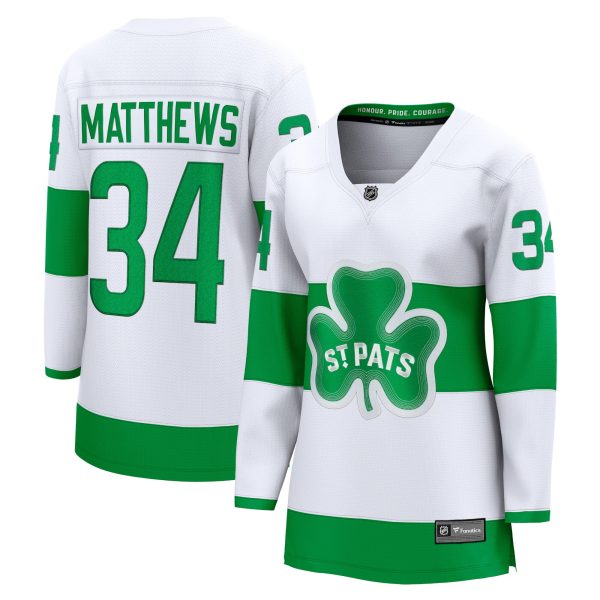 women8217s fanatics auston matthews white toronto maple leafs st. patricks alternate premier breakaway player jersey – Toronto Maple Leafs Jerseys and Headwear Collection