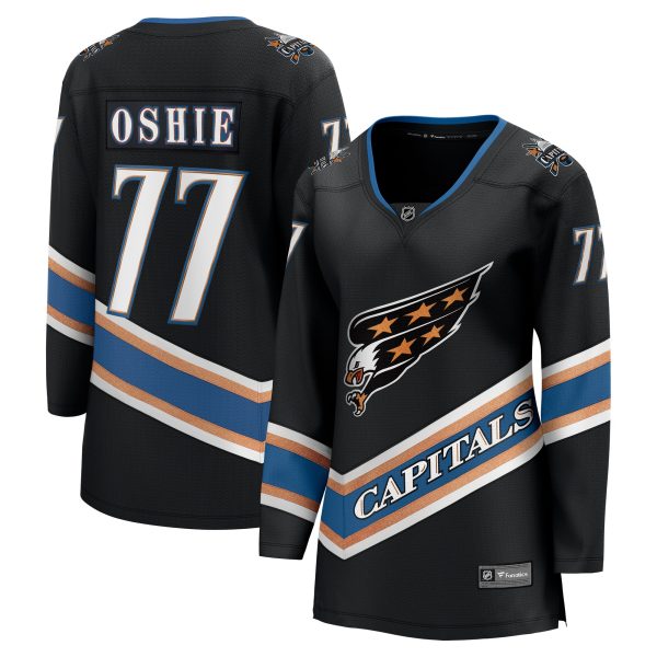 women8217s fanatics tj oshie black washington capitals alternate 50th anniversary premier breakaway player jersey – Toronto Maple Leafs Jerseys and Headwear Collection
