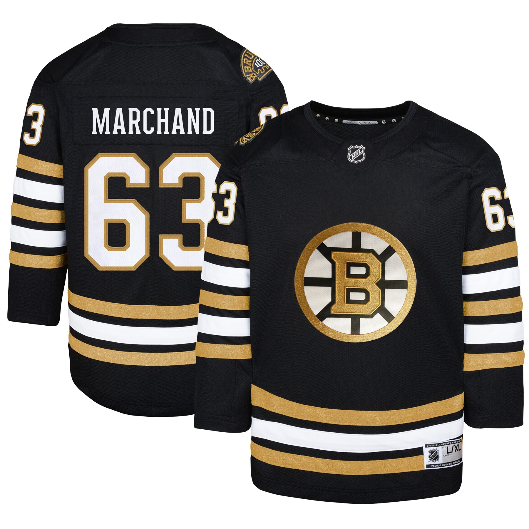 youth brad marchand black boston bruins 100th anniversary premier player jersey – Toronto Maple Leafs Jerseys and Headwear Collection