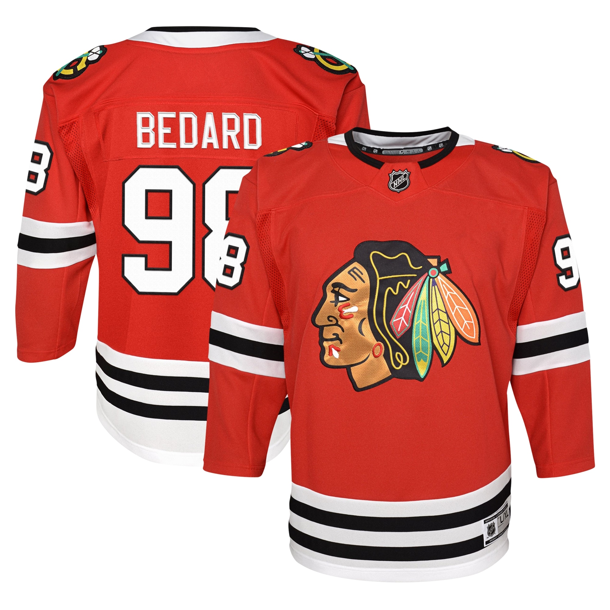 youth connor bedard red chicago blackhawks home premier player jersey – Toronto Maple Leafs Jerseys and Headwear Collection