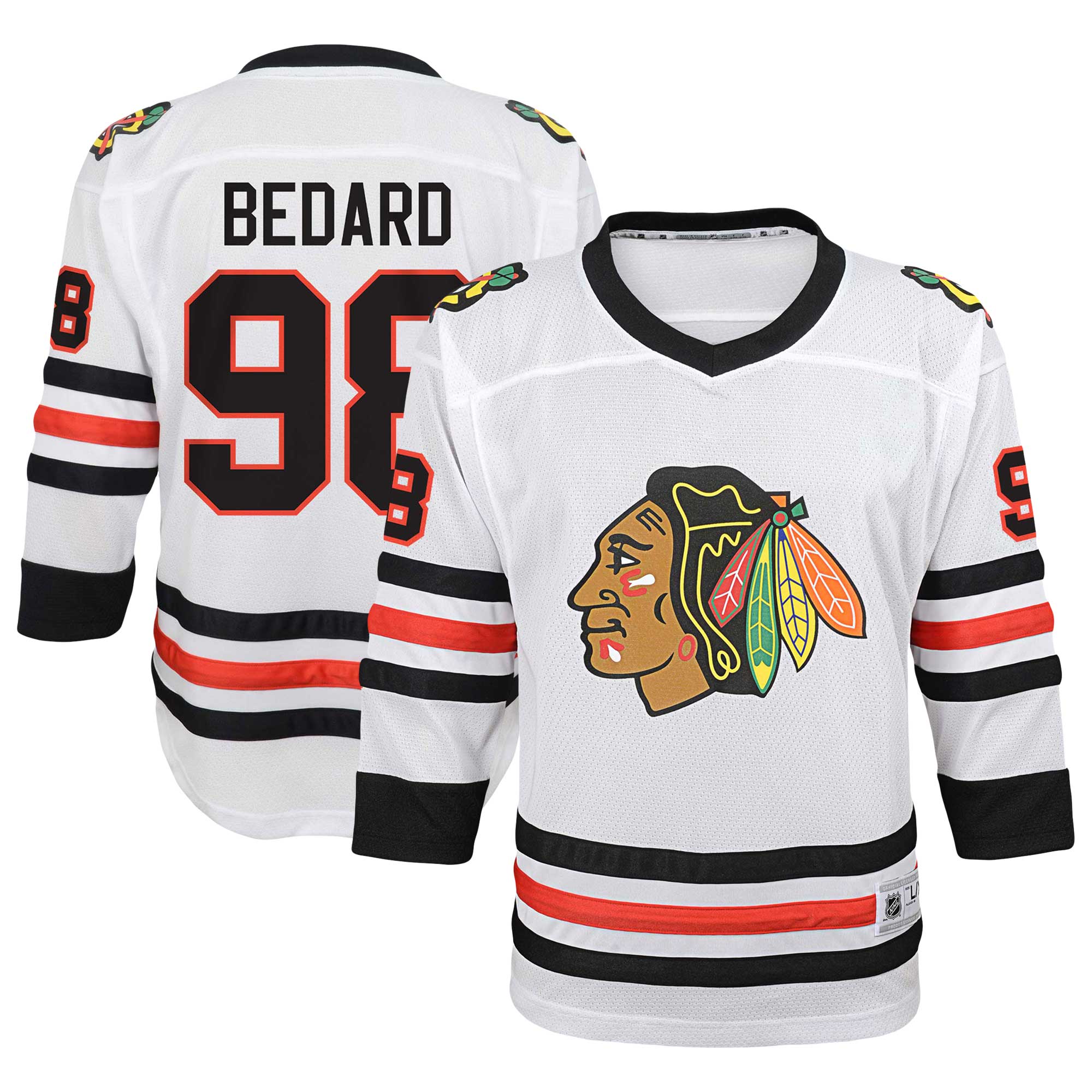 youth connor bedard white chicago blackhawks away replica player jersey – Toronto Maple Leafs Jerseys and Headwear Collection