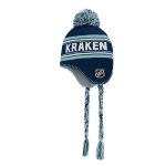 youth deep sea blue seattle kraken jacquard tassel knit hat with pom – Toronto Maple Leafs Jerseys and Headwear Collection