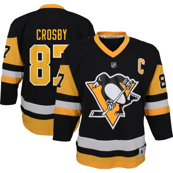 youth sidney crosby black pittsburgh penguins captain patch home replica player jersey – Toronto Maple Leafs Jerseys and Headwear Collection